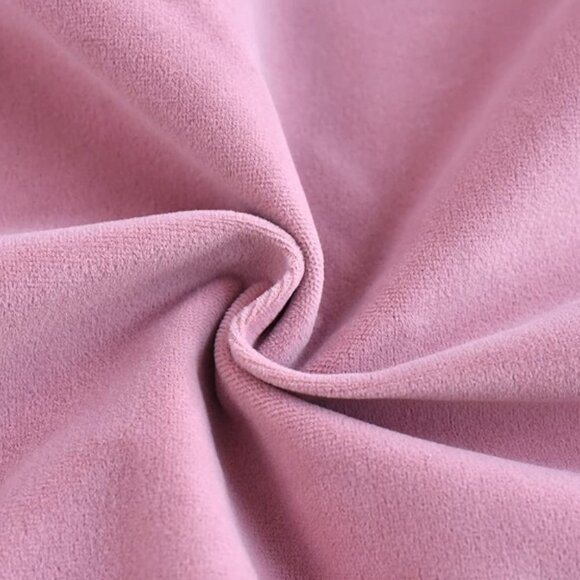 ROSE/PINK Velvet Patchwork Throw Pillow Covers - Pack of 2, 18x18 - Picture 6 of 6